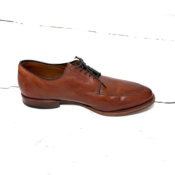 Allen Edmonds Lasalle Shoes Men\'s 11.5D Brown Oxfords Leather Slip Toe